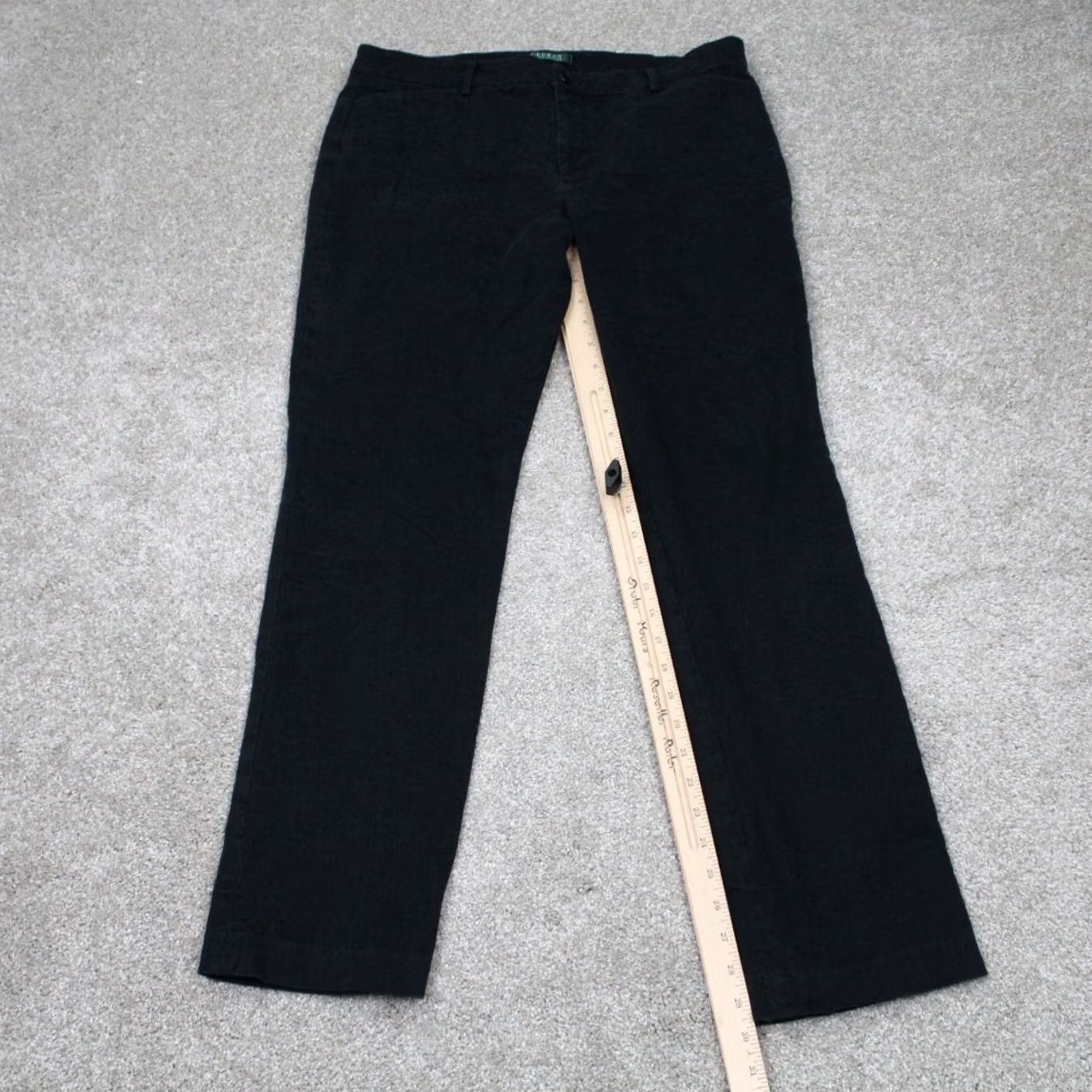 Ralph Lauren LAUREN Ralph Lauren Chino Pants Womens 14 Black Textured Stretch Inseam 30" Size 36" / US 14 / IT 50 - 3 Thumbnail