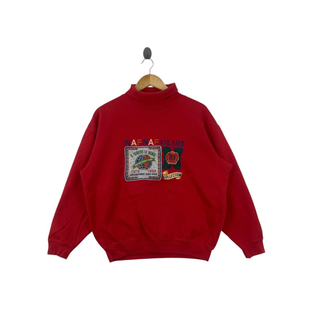Vintage Vintage 1993 NAF NAF CLUB Embroidered Logo Sweatshirt Size XXL / US 16-18 / IT 52-54 - 1 Thumbnail