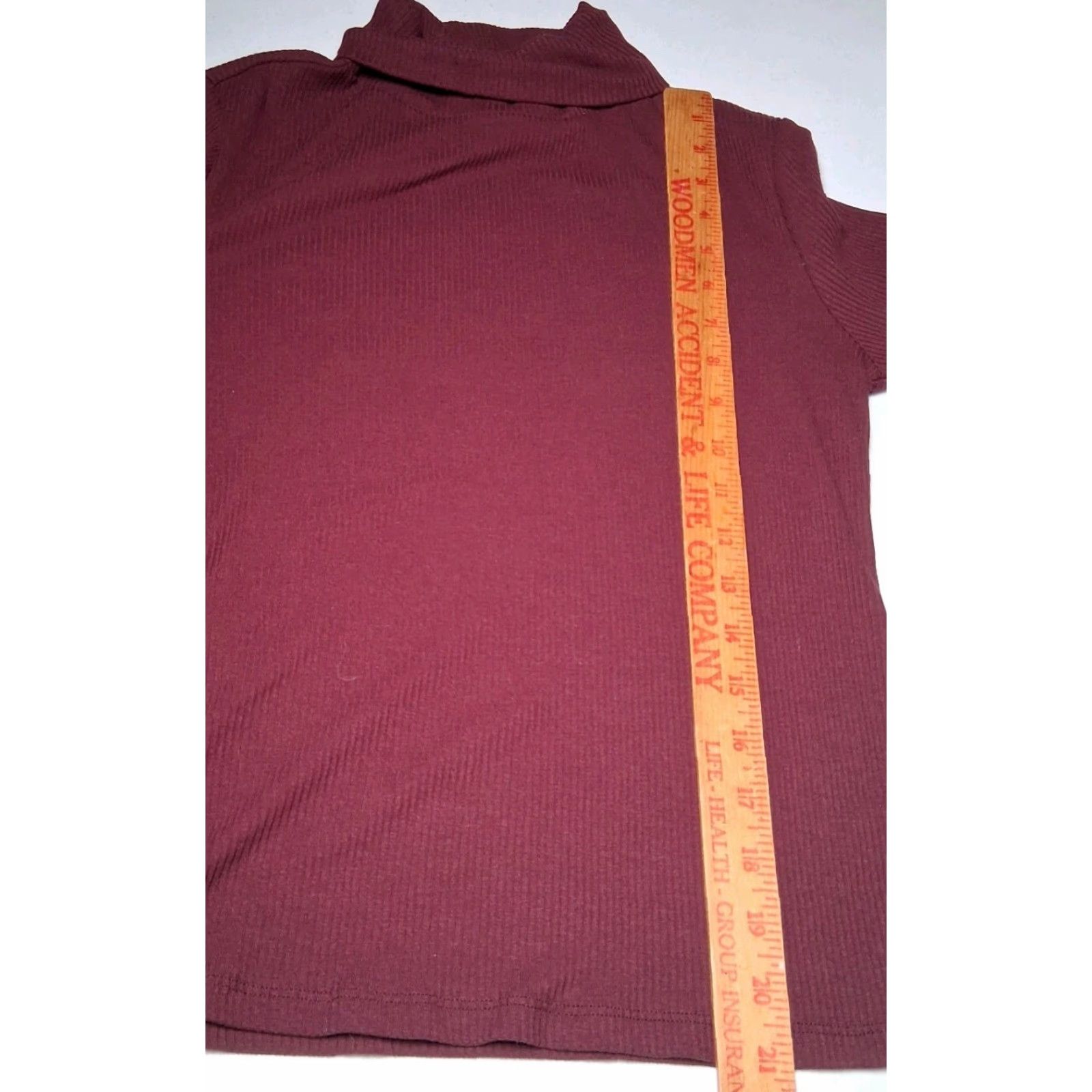 Old Navy Old Navy Shirt Women S Turtleneck Maroon Ribbed Knit Casual Pullover Knit Ribbed Turtleneck Raisin Arizona Classic Fall Winter Regular Women S Size S / US 4 / IT 40 - 3 Thumbnail