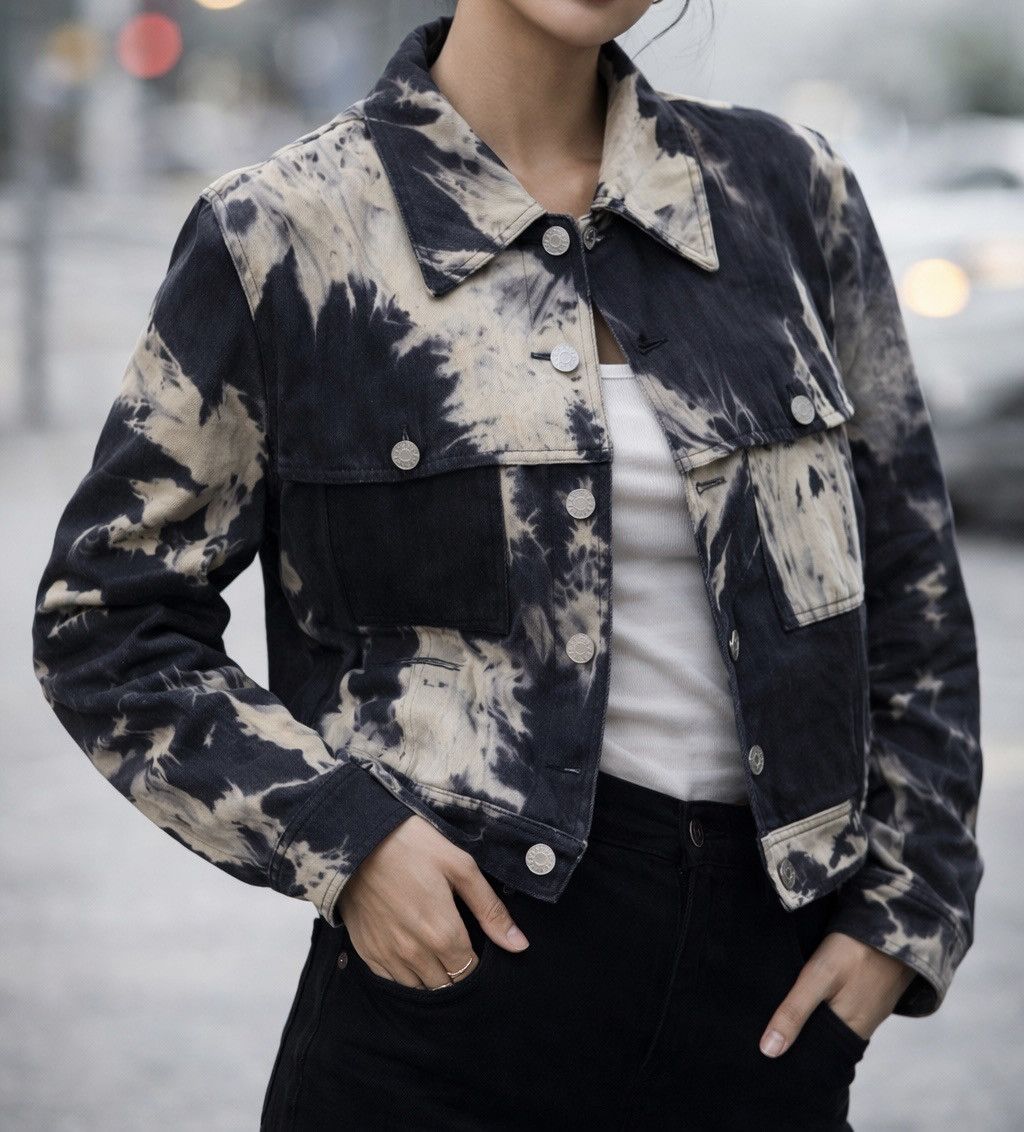 Celine Vintage CELINE SS2000 Denim Tie Dye Indigo Tucker Jacket Size M / US 6-8 / IT 42-44 - 2 Thumbnail