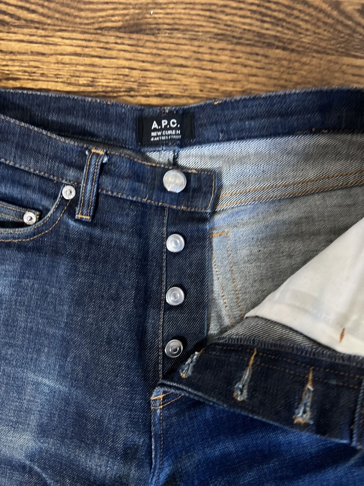 A.P.C. APC New Cure H Raw Denim Jeans Size US 30 / EU 46 - 4 Thumbnail