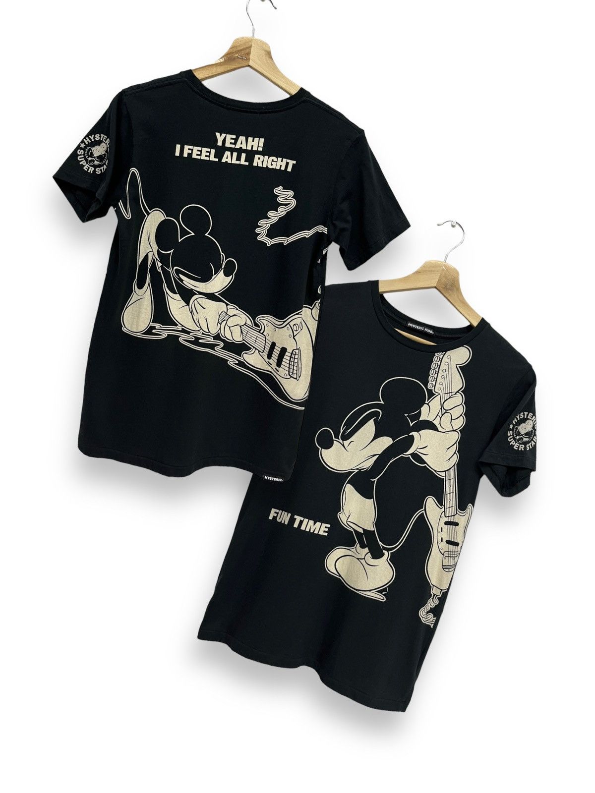 Image of Superstar X Disney Mickey Mouse T-Shirt in Black, Men's (Size XS)