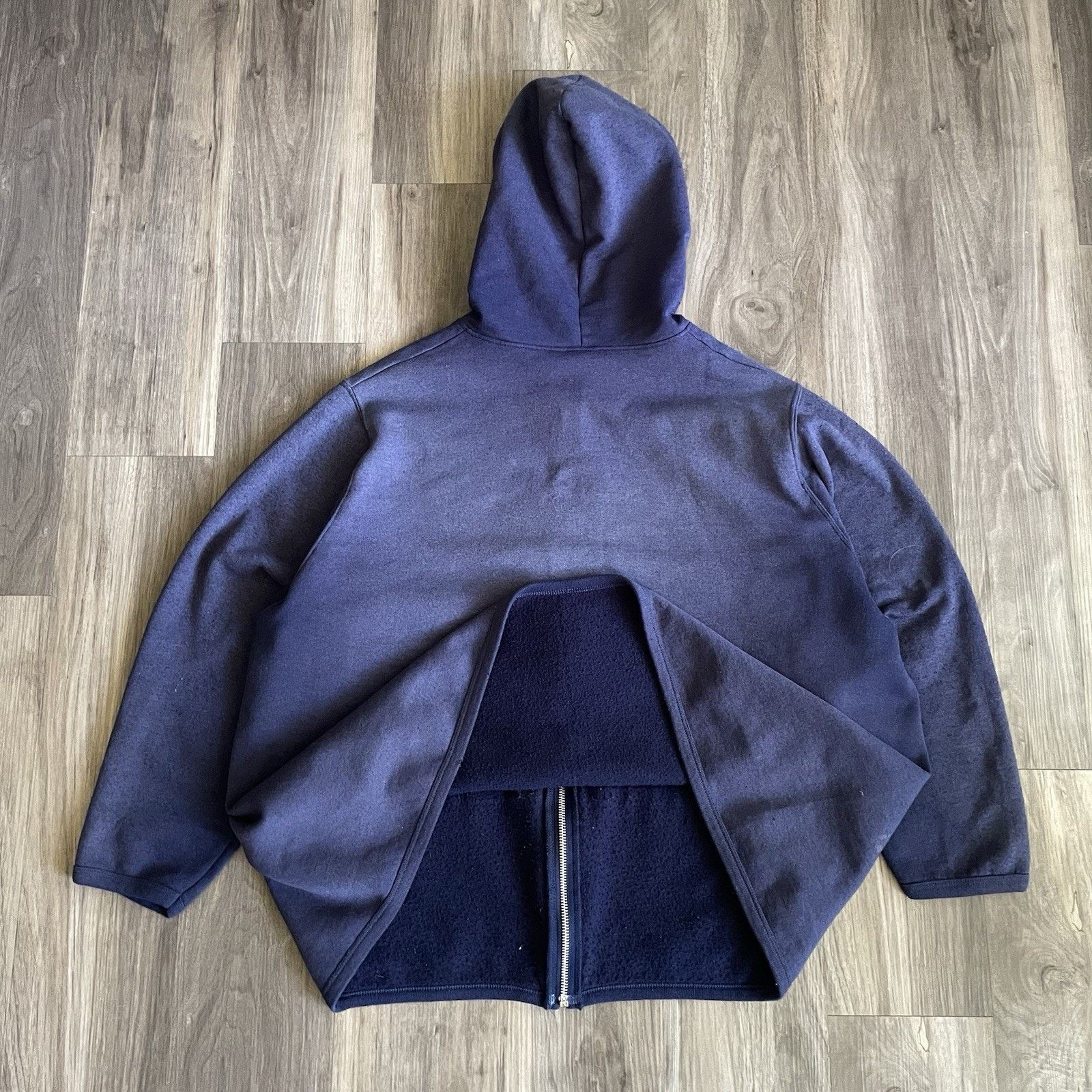 Vintage Vintage Gradient Sun Faded Zip Up Hoodie Sweatshirt Size XXL Size US XXL / EU 58 / 5 - 8 Thumbnail