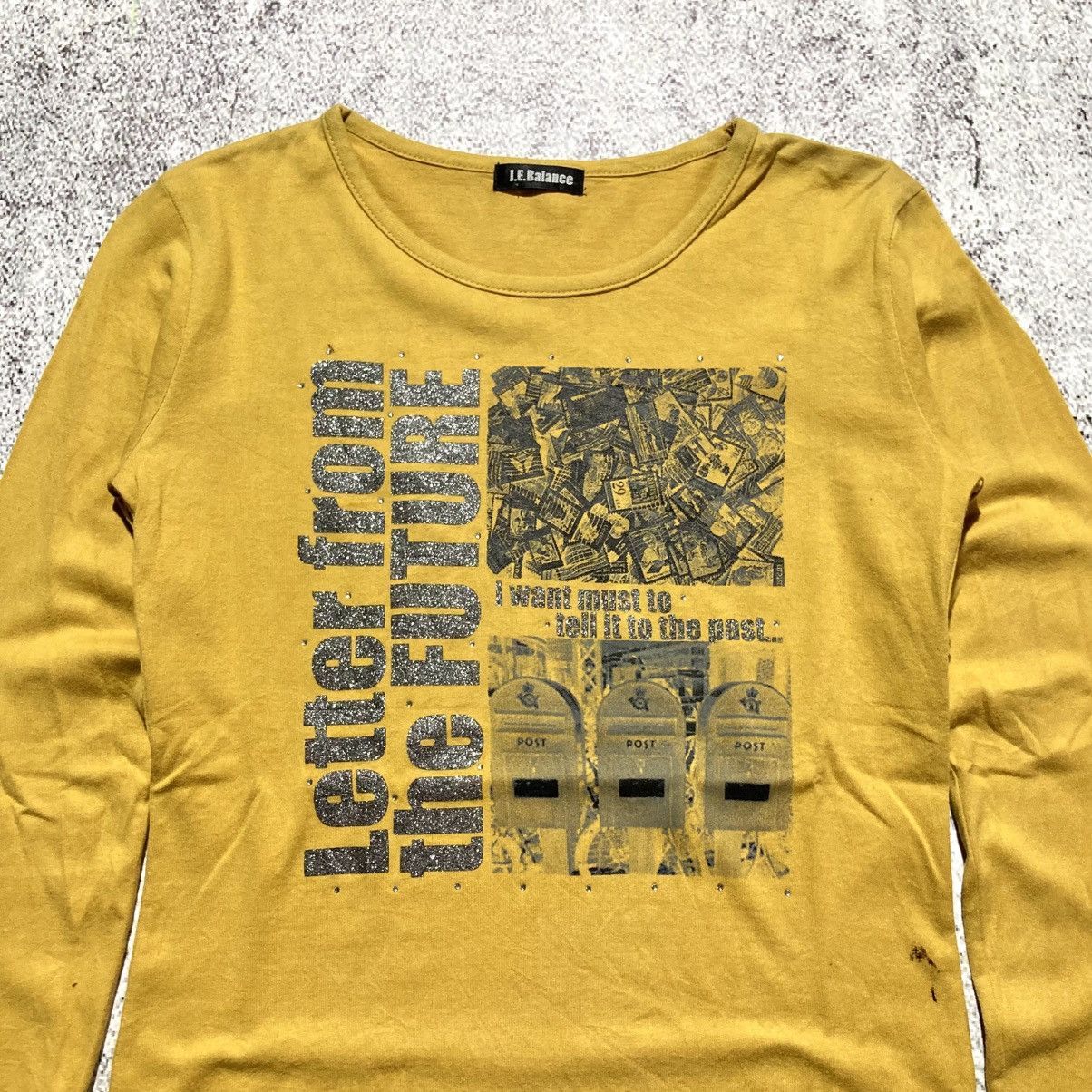 Japanese Brand 2000s J.E Balance Poem Photo Longslevee Punk Gothic Style Size US S / EU 44-46 / 1 - 2 Thumbnail