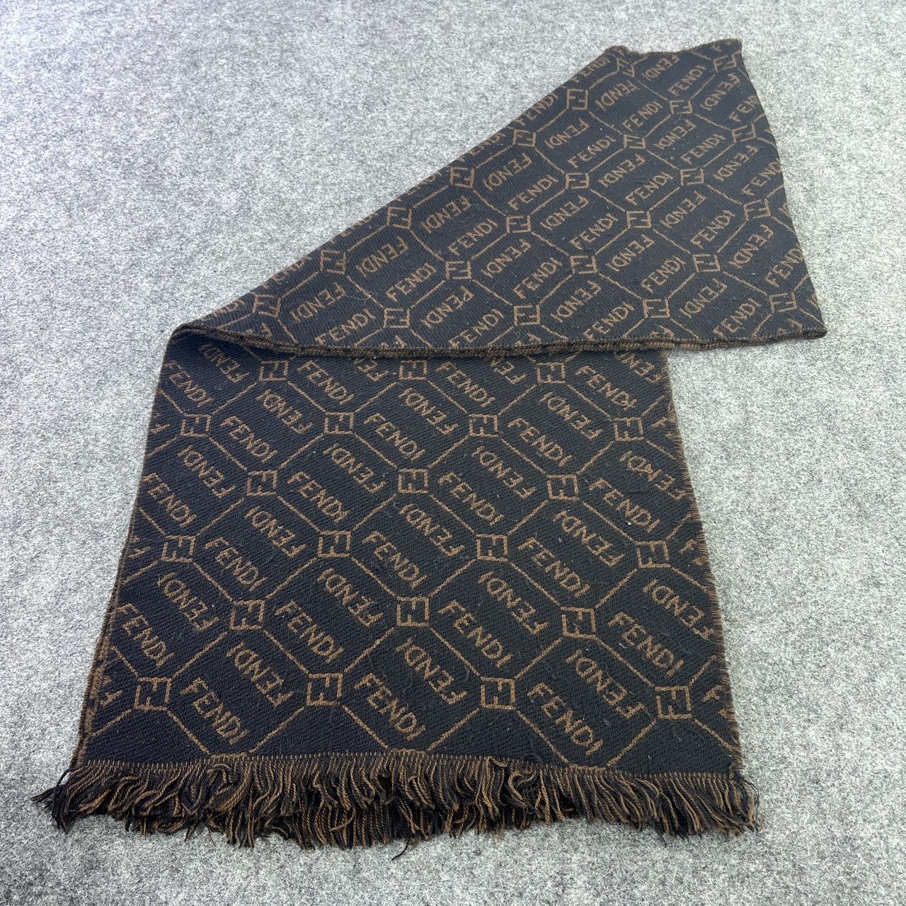 Tag Missing FENDI Scarf Muffler Neckwear T683