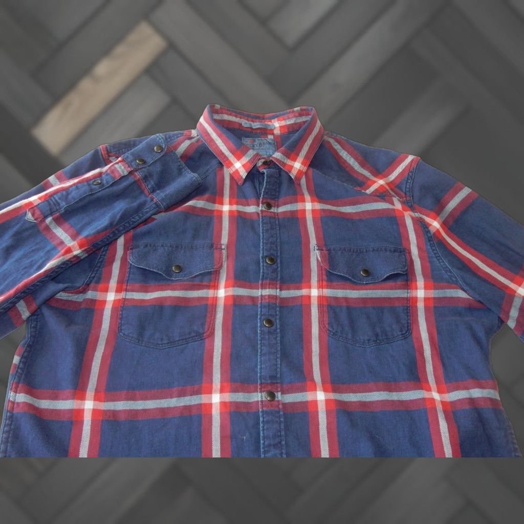 Lucky Brand Lucky Brand Men’s Western Shirt L Plaid Button-Up Long Sleeve Slim Fit Blue Cotton Size US L / EU 52-54 / 3 - 1 Thumbnail