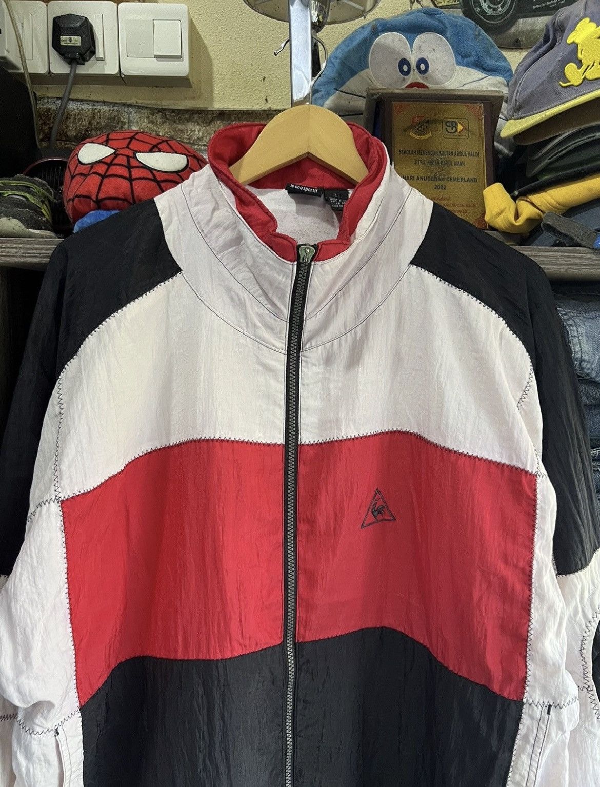 Le Coq Sportif 🔥Rare Le Coq Sportif Pathwork Coogi Style Zipper Jacket Size US L / EU 52-54 / 3 - 4 Thumbnail