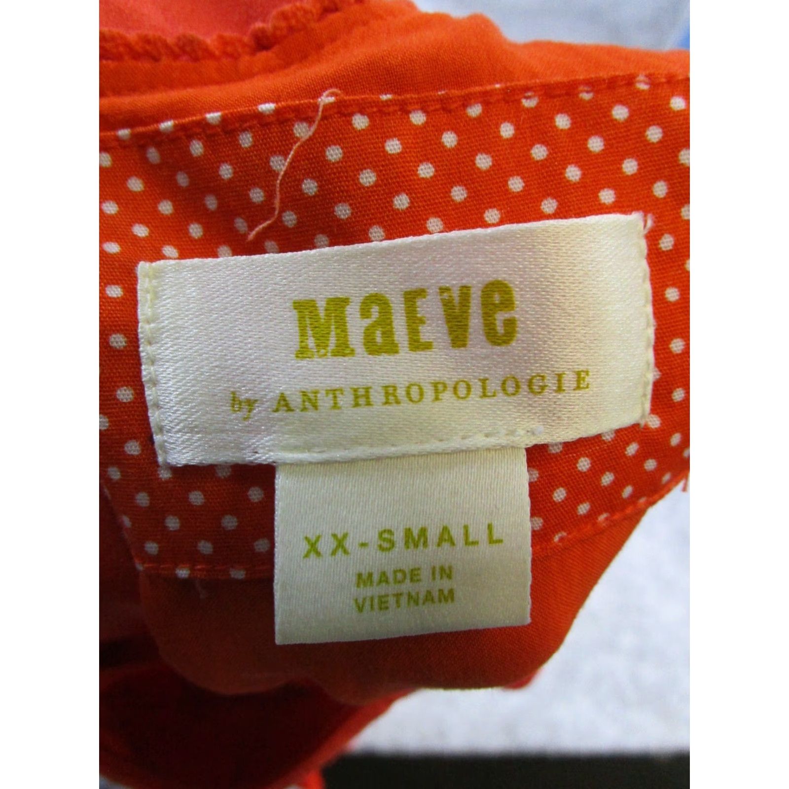 Vintage Maeve Dress Womens Xxs Orange Ruffle Size XXS / US 00 / IT 34 - 3 Thumbnail