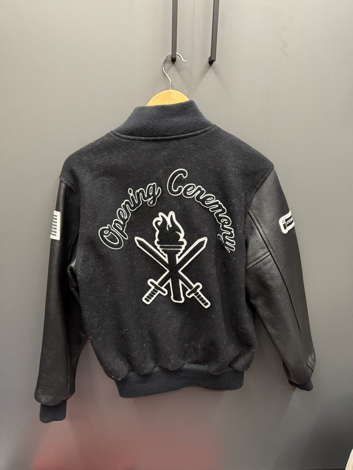 Opening Ceremony Opening Ceremony Leather Wool Varsity Jacket Black Size US S / EU 44-46 / 1 - 2 Thumbnail