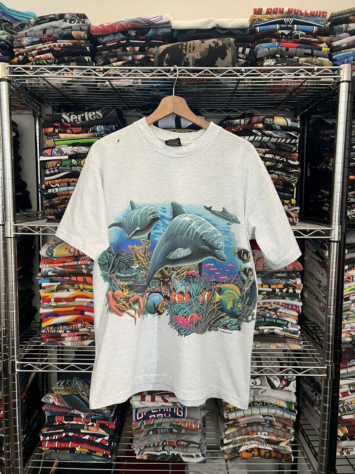 Habitat 1995 Nature Ocean Life Animal Single Stitch Florida Tee Size US L / EU 52-54 / 3 - 1 Thumbnail