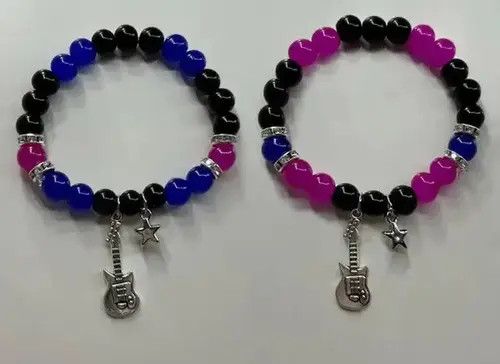 VIBE 2pcs Couple Music Bracelets Size ONE SIZE - 1 Thumbnail
