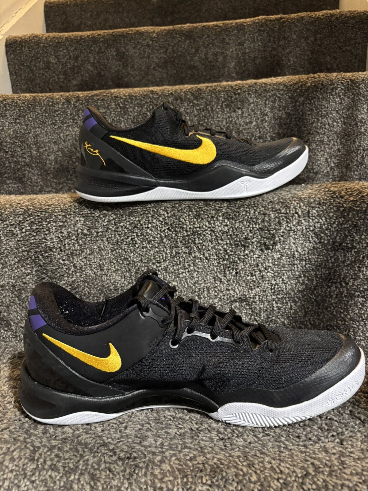 Nike Nike Kobe 8 Protro Lakers aka Hollywood Nights Size US 12 / EU 45 - 3 Thumbnail