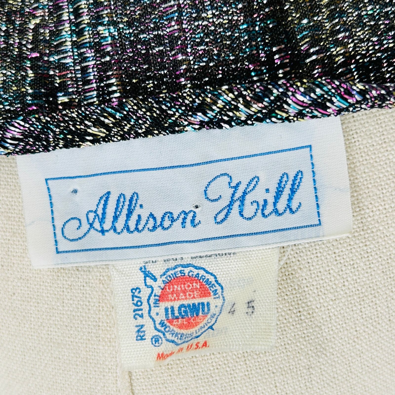 Vintage Vintage 80s Rainbow Metallic Lurex Cowl Neck Side Tie Top Size S / US 4 / IT 40 - 7 Thumbnail