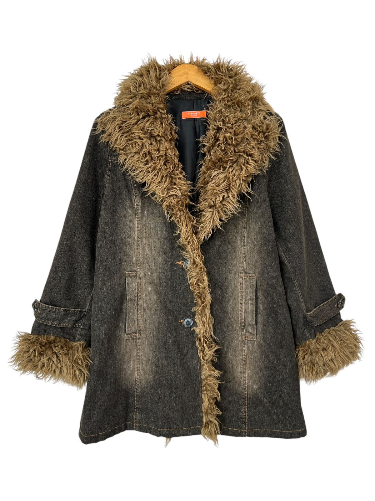 Vintage Castanet Japan Mudwash Gothic Fur Denim Jacket Size US S / EU 44-46 / 1 - 1 Thumbnail