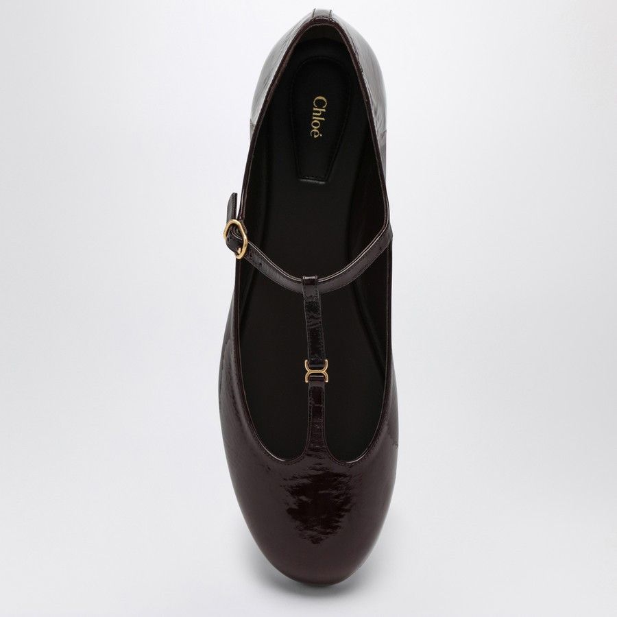 Chloe o1d2blof0824 Marcie Ballerina in Burgundy Size US 6 / IT 36 - 3 Thumbnail