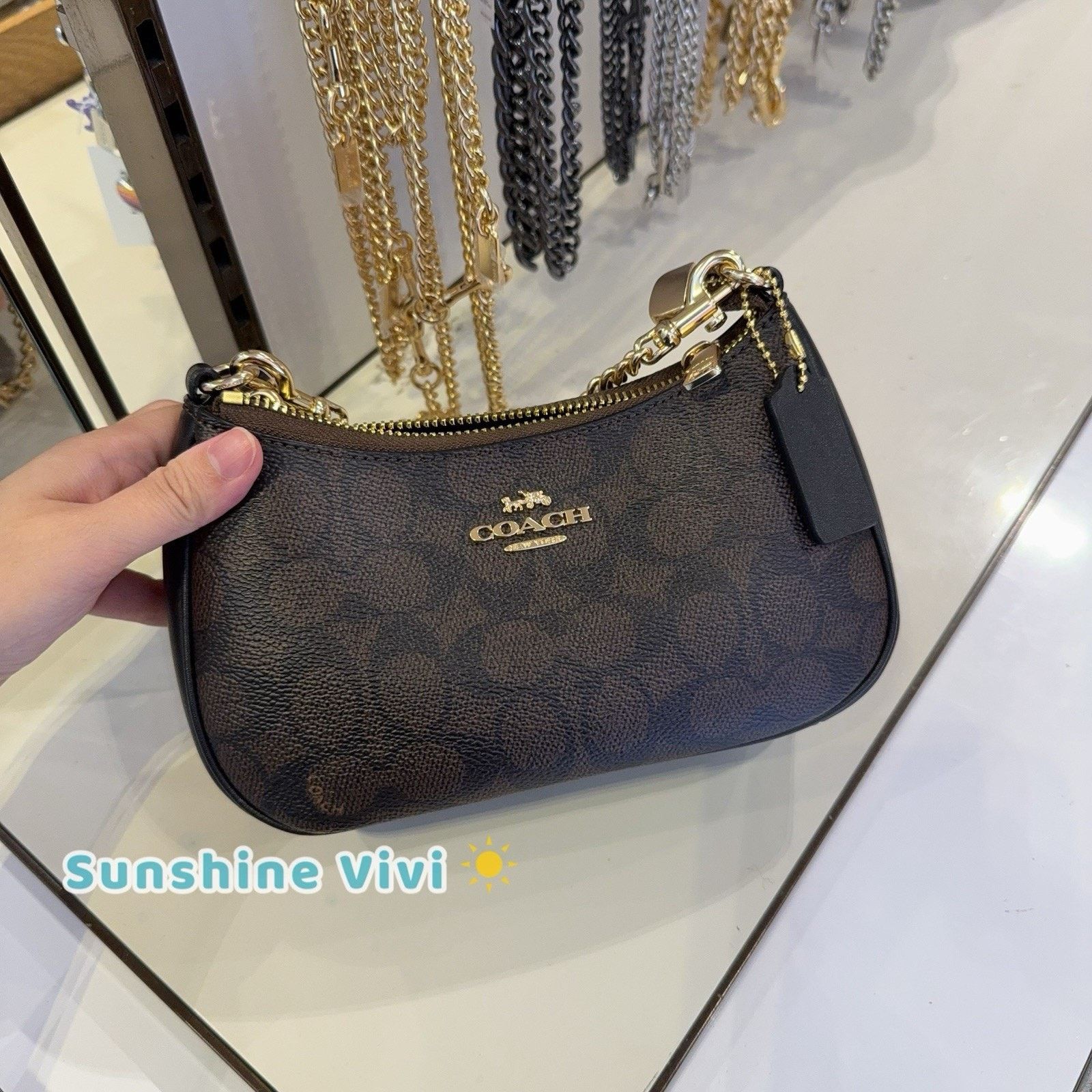Coach NWT Bundle Coach Teri Mini Bag CW323 & CAX00 Chain Gold Size ONE SIZE - 2 Thumbnail