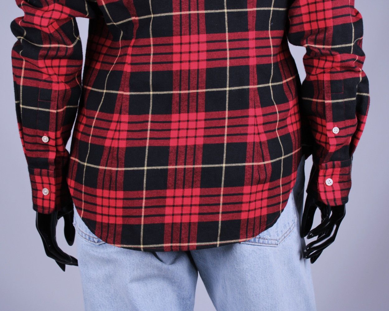 Designer × Ralph Lauren RALPH LAUREN Ruffle Red Black Plaid Long Sleeve Shirt Top Size S / US 4 / IT 40 - 8 Thumbnail
