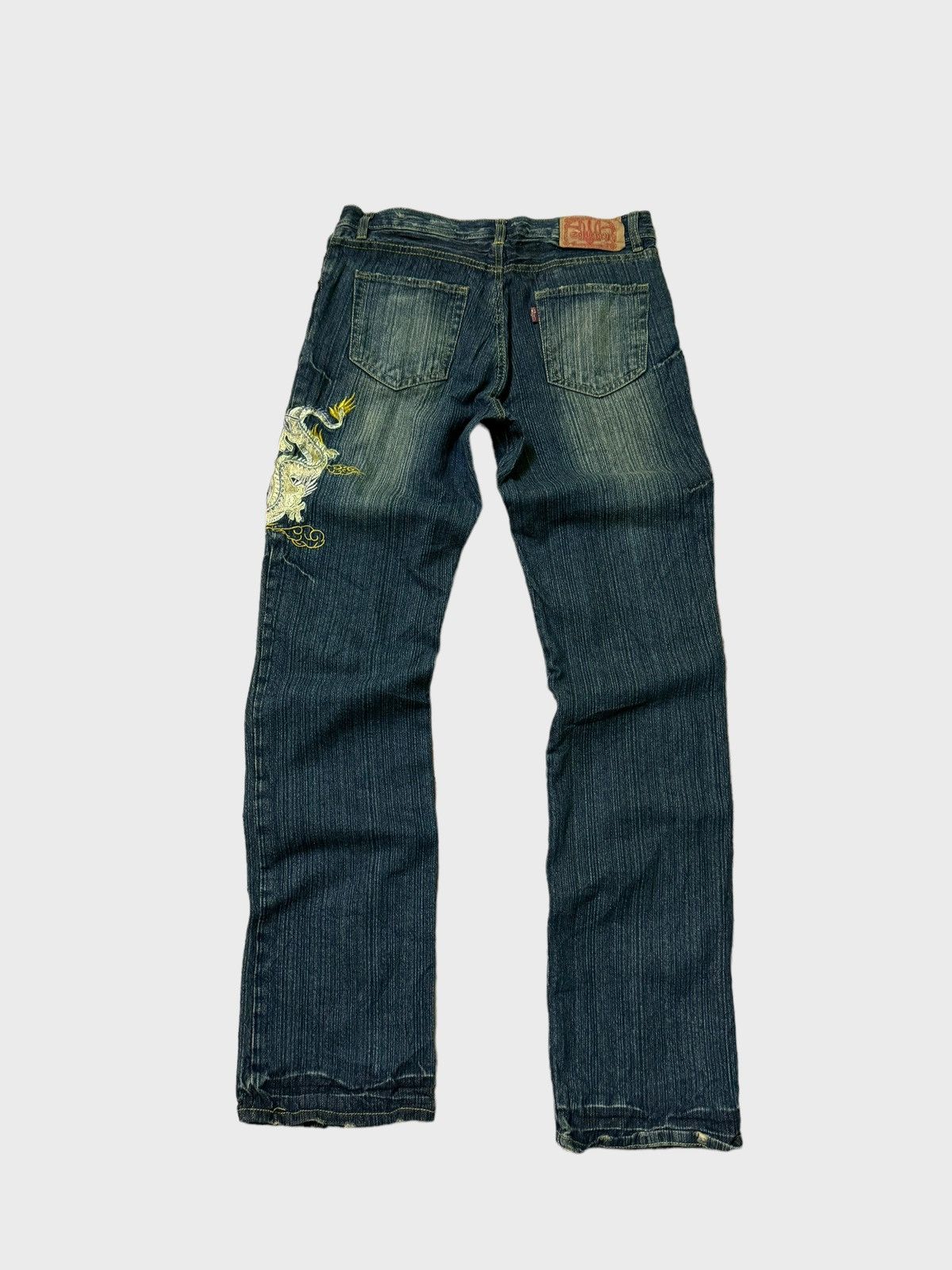 Vintage VINTAGE JAPANESE TRADITION SOLBERRY DRAGON EMBROIDERED DENIM Size US 30 / EU 46 - 2 Thumbnail