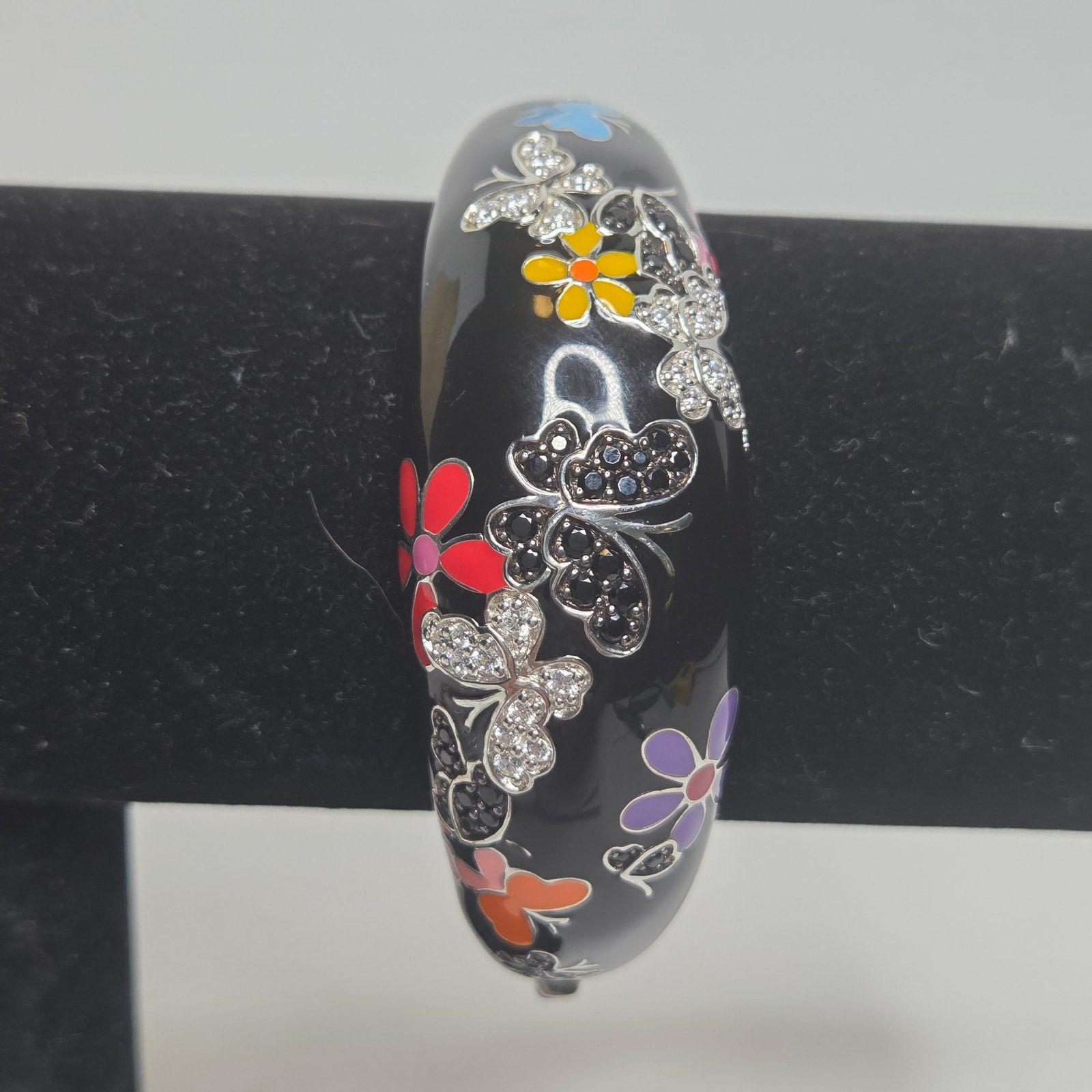 Other Belle Etoile Hand Painted Art Deco Flutter Bangle Bracelet Size ONE SIZE - 3 Thumbnail