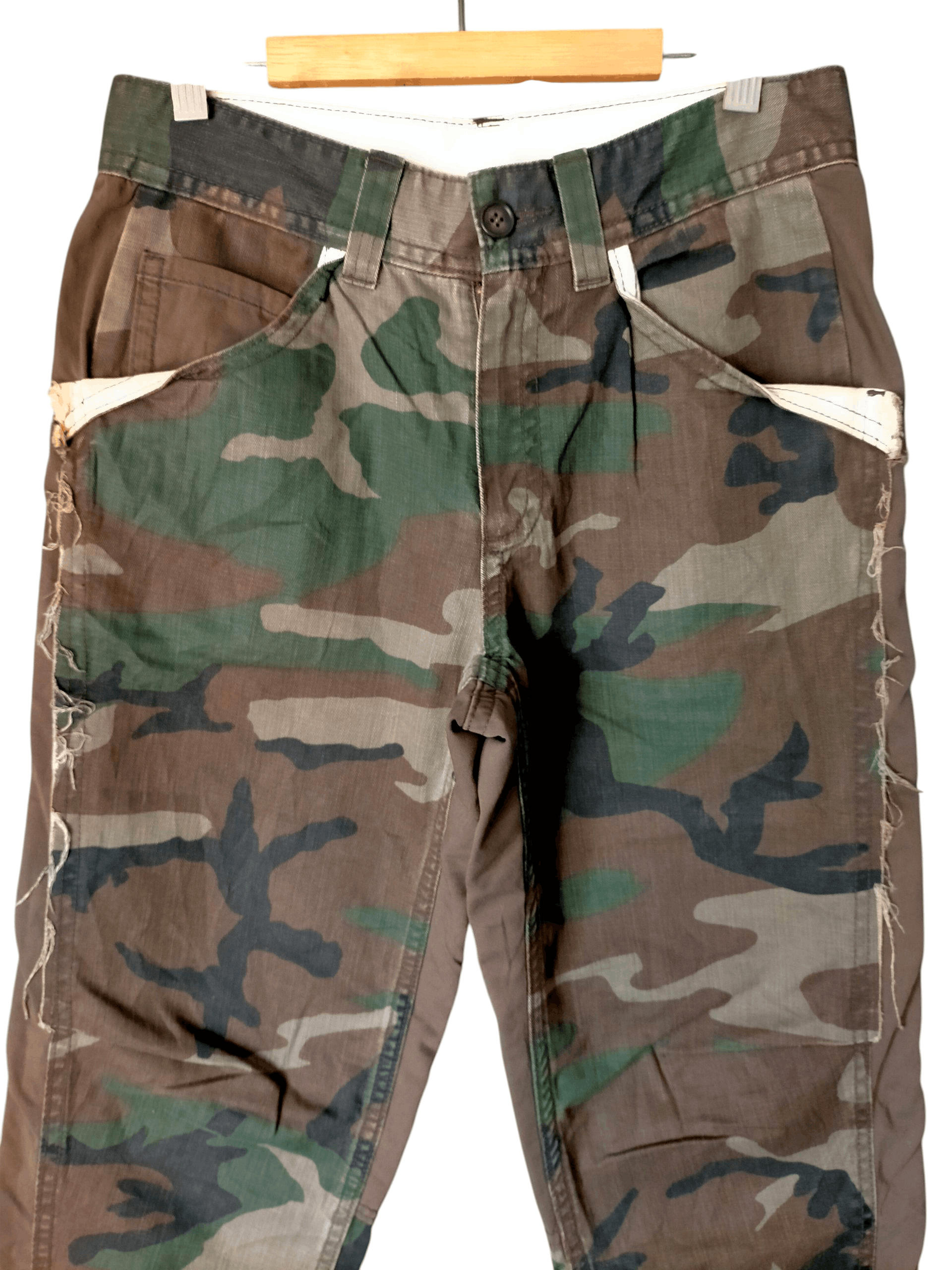Final Home ⚡Rare Final Home Camo Patchwork Trouser Pants Size US 29 - 12 Thumbnail