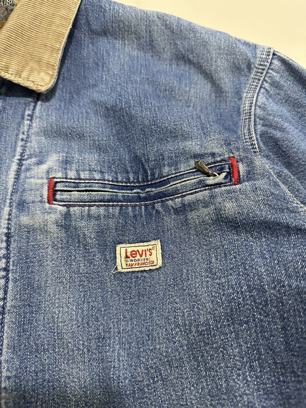 Levi's Vintage Clothing Vintage 90’s Levis Chore Jacket Work Wear Blanket USA Size US L / EU 52-54 / 3 - 4 Thumbnail