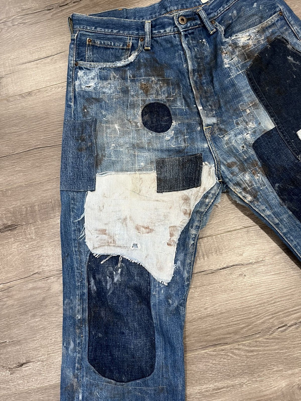 Japanese Brand Kapital Painter Patchwork Denim Size US 34 / EU 50 - 5 Thumbnail