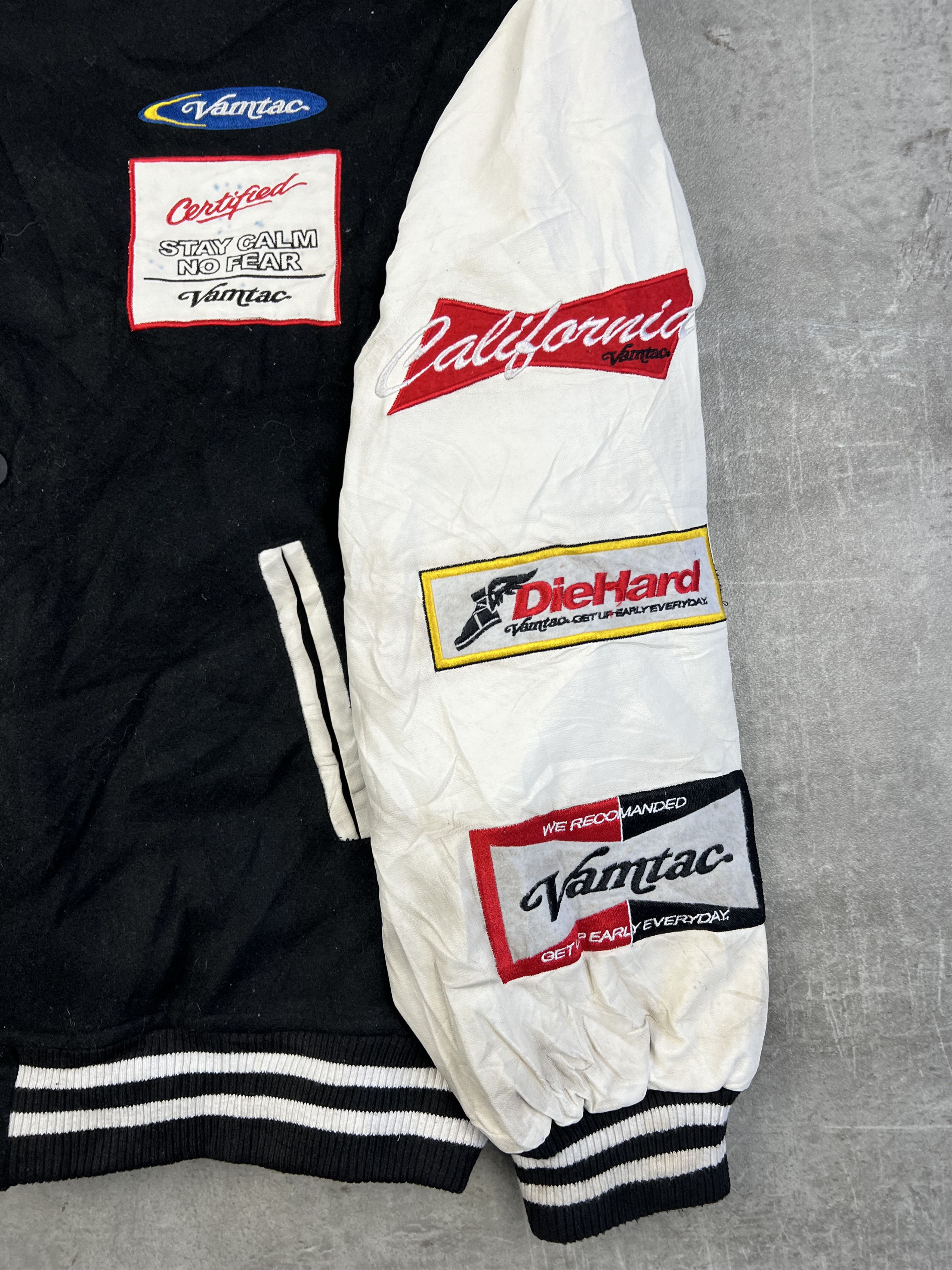 Other RACING VARSITY JACKET BLACK WHITE Size US M / EU 48-50 / 2 - 4 Thumbnail