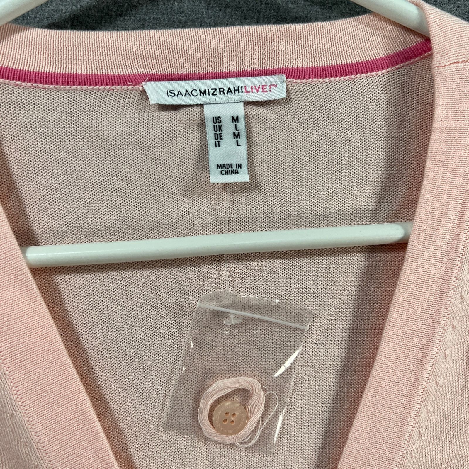 Other Isaac Mizrani Live! Women's Cardigan Size M Orange Color Size M / US 6-8 / IT 42-44 - 3 Thumbnail
