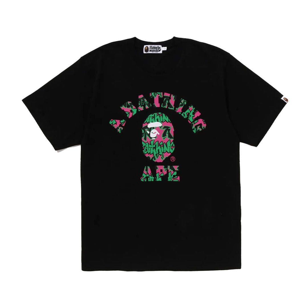 Bape Graffiti Pattern College Tee Black Size US M / EU 48-50 / 2 - 1 Preview