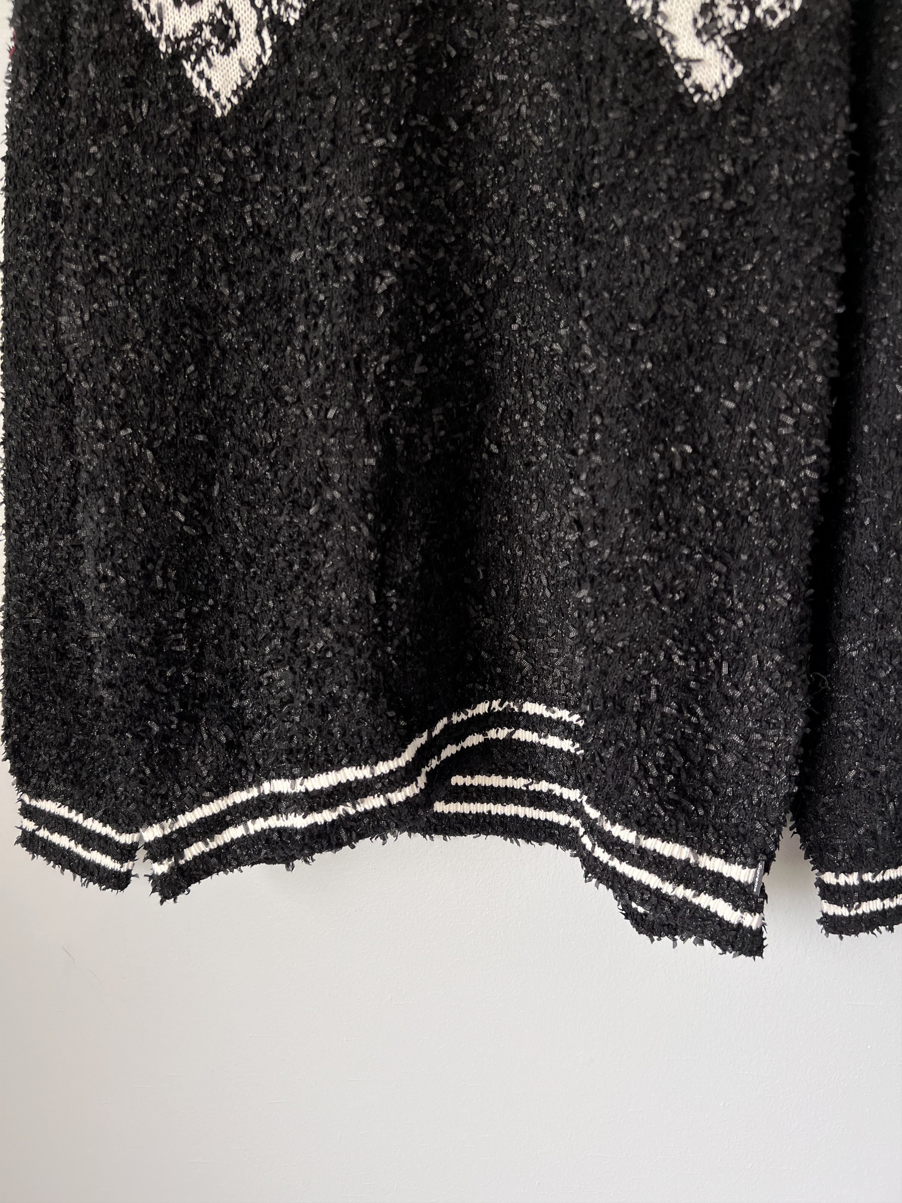 Supreme Textured Arc Logo Sweater in Black