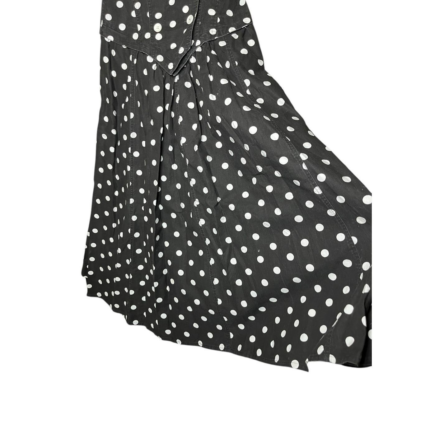 Other Avon Fashions black white polka dot midi dress 1980s Size 7/ Size M / US 6-8 / IT 42-44 - 4 Thumbnail