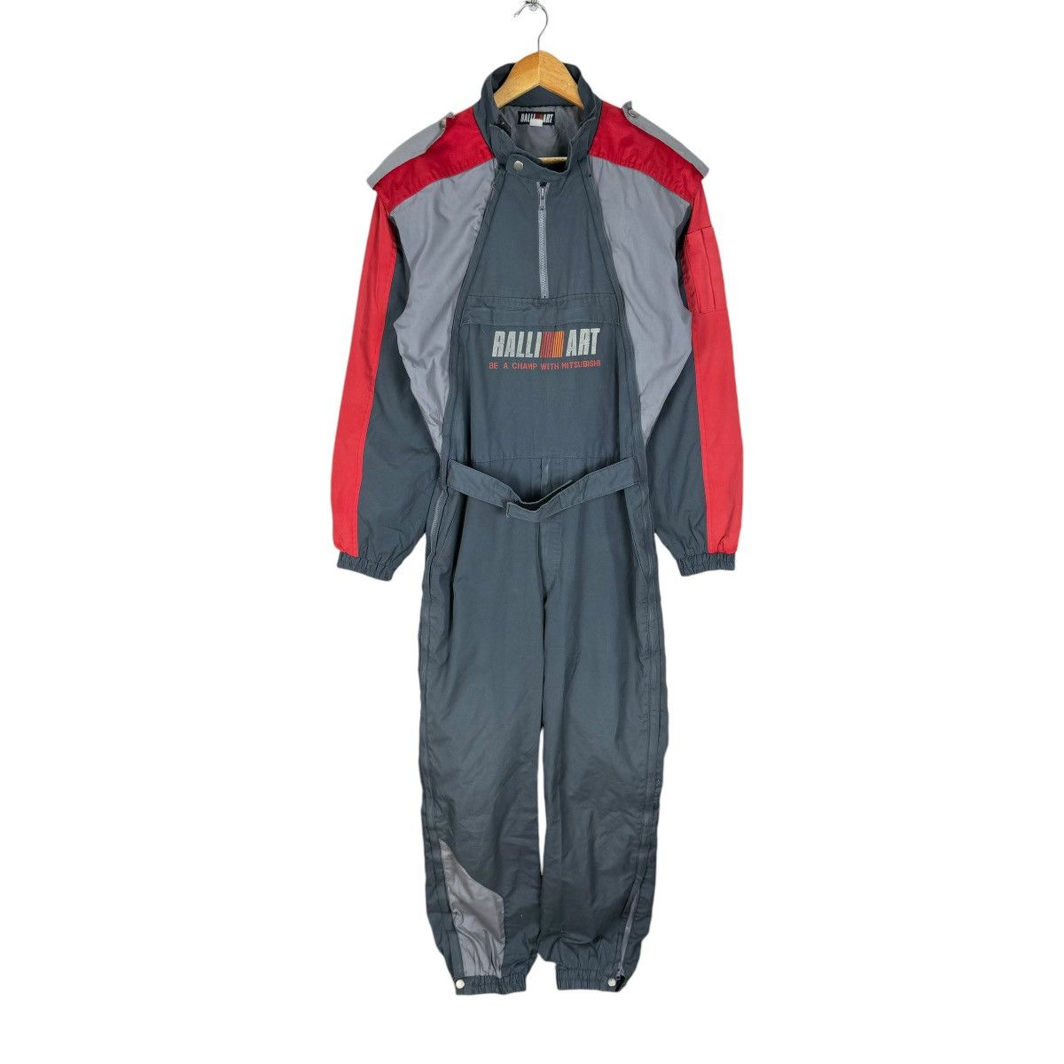 Mizuno 🌟MITSUBISHI RALLY ART MUGEN OVERALL JUMPSUIT Size US 30 / EU 46 - 2 Thumbnail