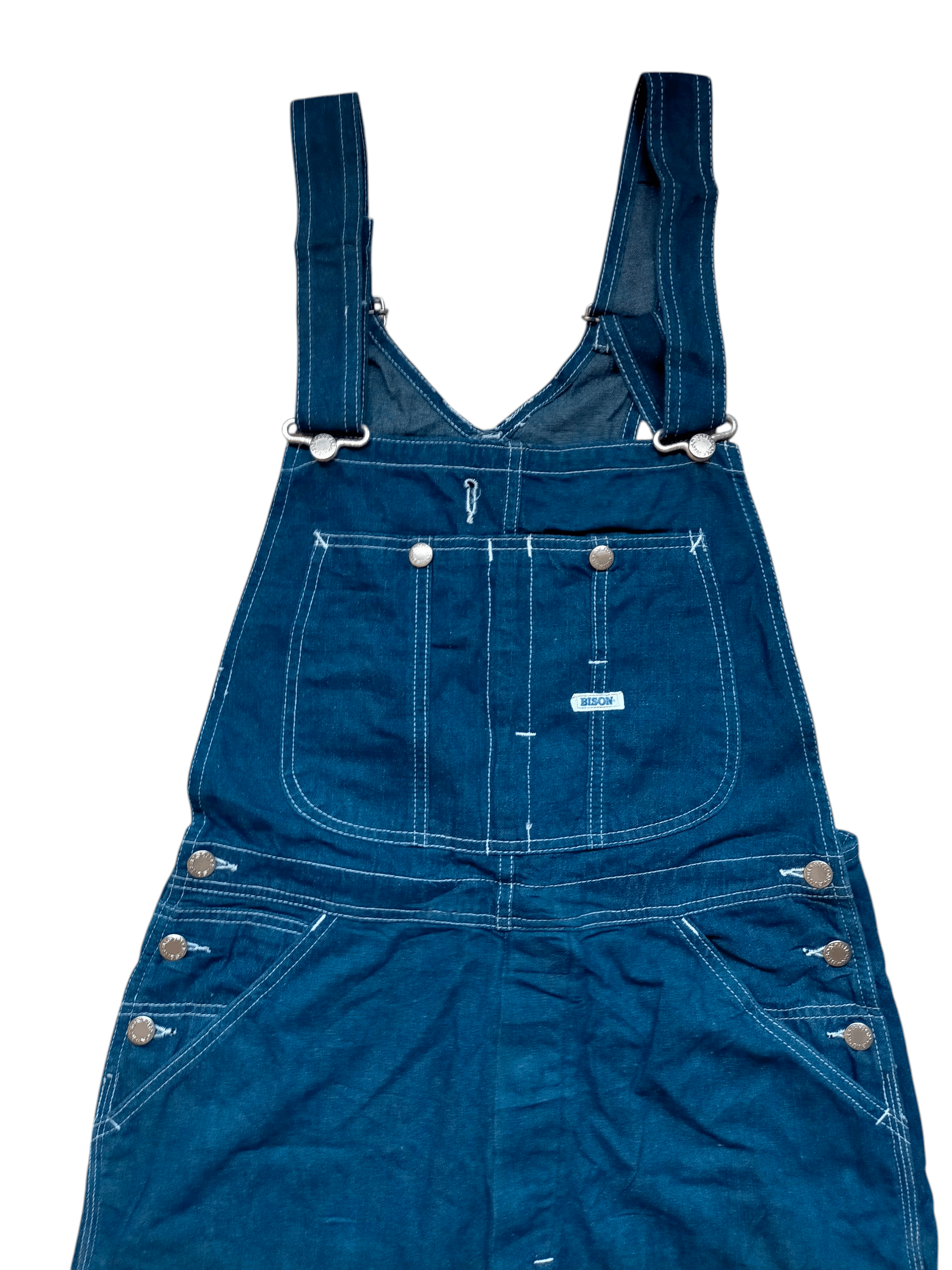 Vintage Vintage 80s Overalls Bison Carpenter Worker Jeans Size US 34 / EU 50 - 2 Thumbnail