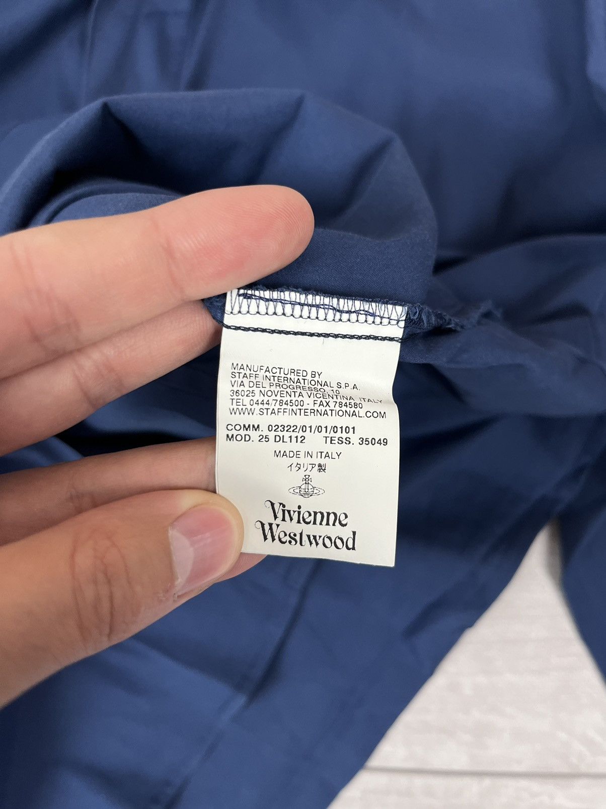 Vivienne Westwood MAN Logo Blue Button Shirt