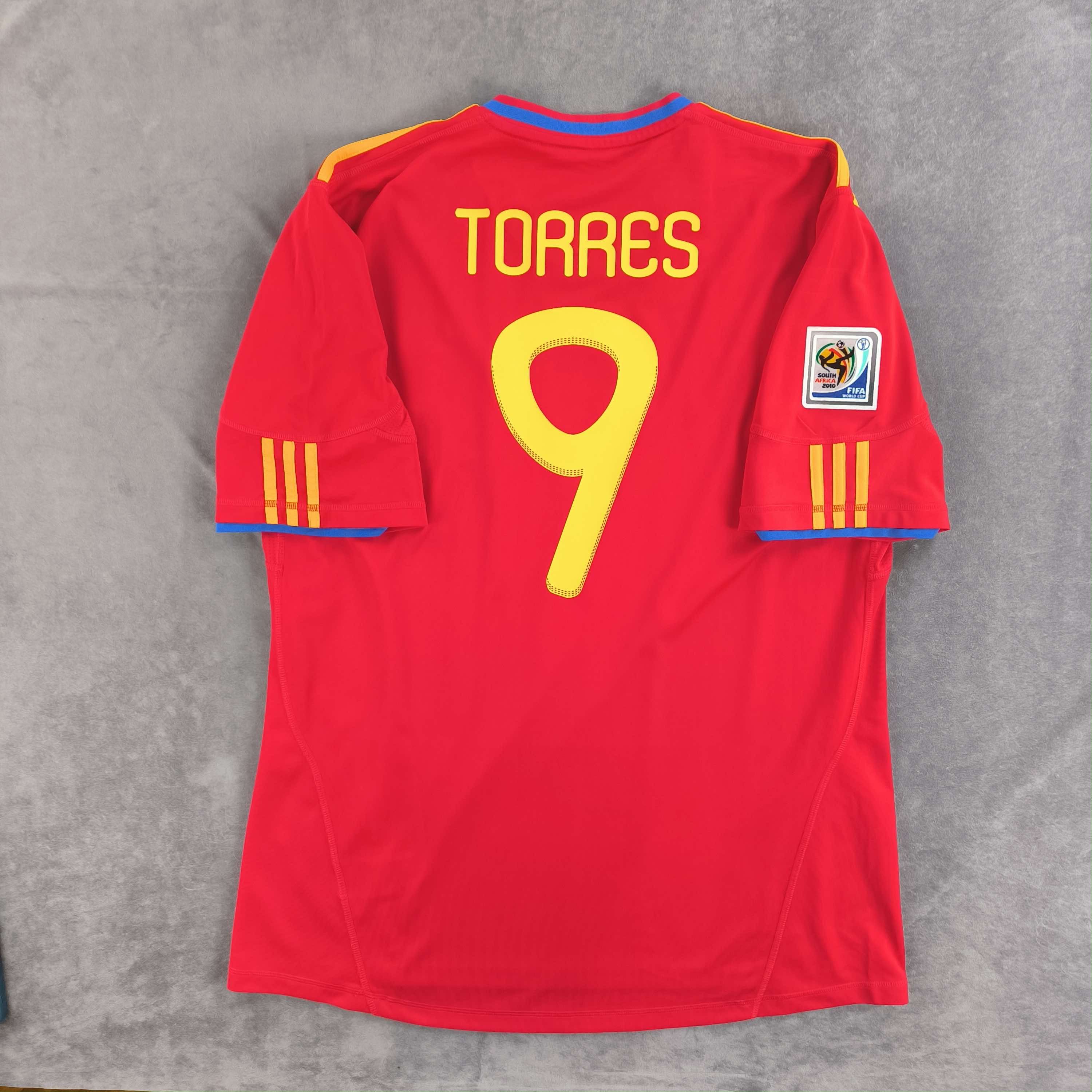 Spain 2010-11 Adidas home Torres football jersey size XL