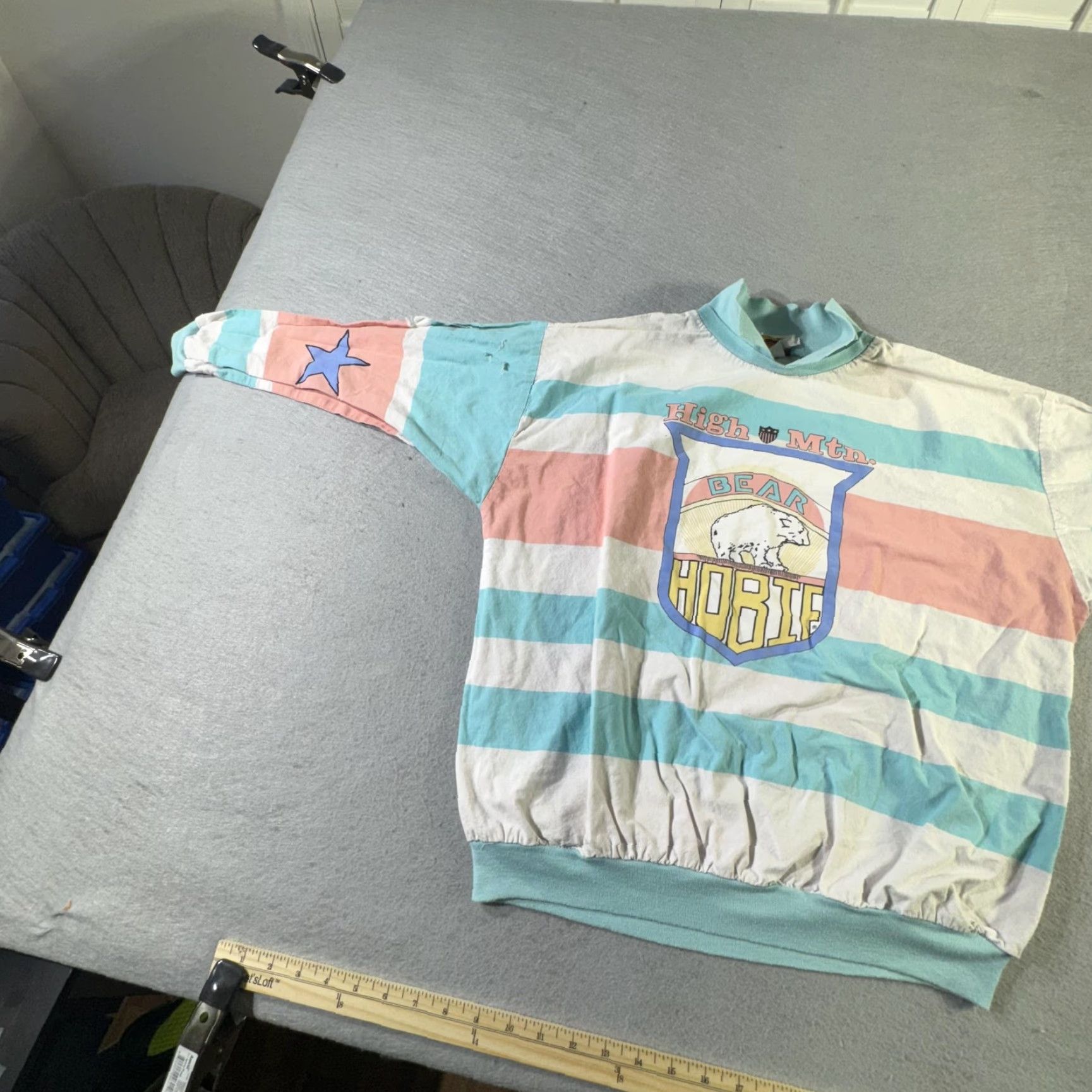 Vintage Vintage Hobie Mens T-Shirt 80s Retro Striped Cotton Pullover Crewneck Medium Pastel Bears Size US M / EU 48-50 / 2 - 2 Thumbnail