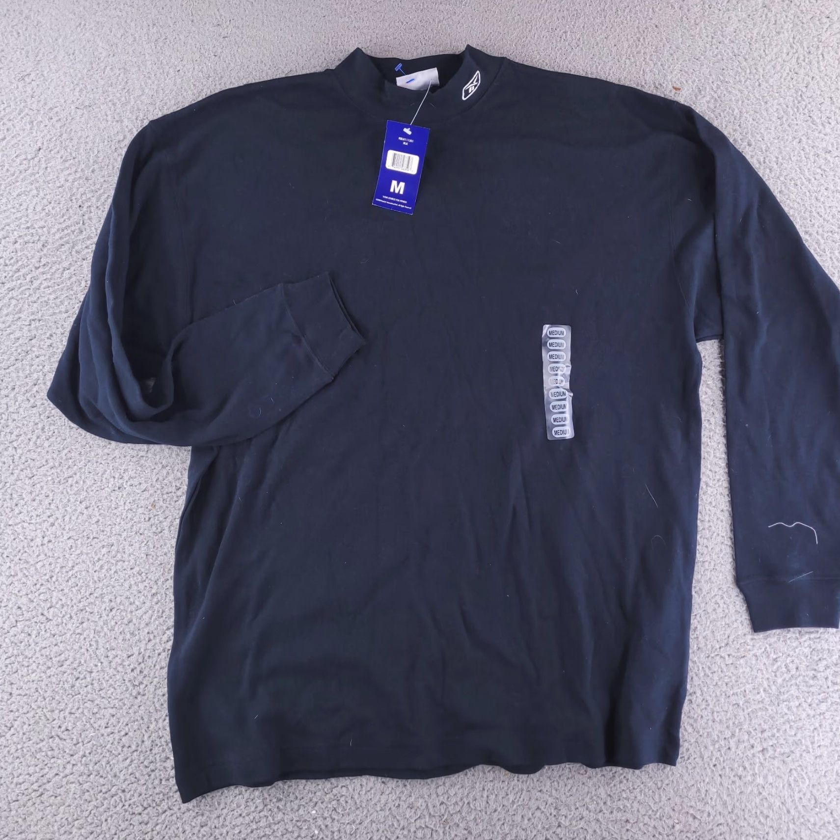 Reebok VINTAGE Reebok Shirt Mens Long Sleeve Mock Neck Black 2000s XL M Black Mock Neck T-Shirt Mens 2000 Reebok Shirt Long Sleeve Mock Neck Black XL M Size US M / EU 48-50 / 2 - 3 Thumbnail