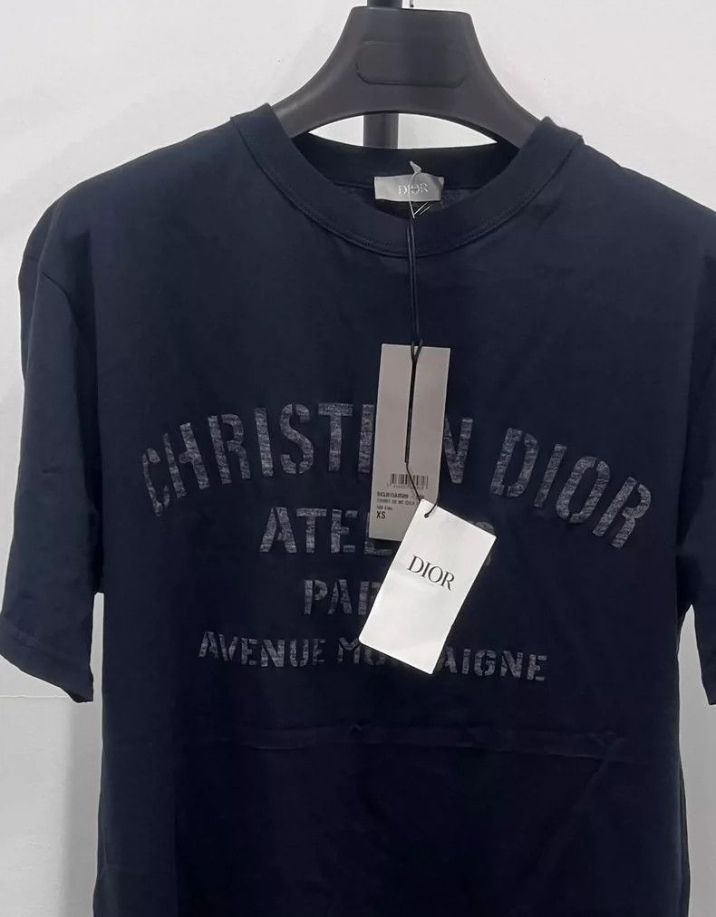 Dior DIOR Navy Blue Short Sleeve T-2505 Size US XS / EU 42 / 0 - 4 Thumbnail