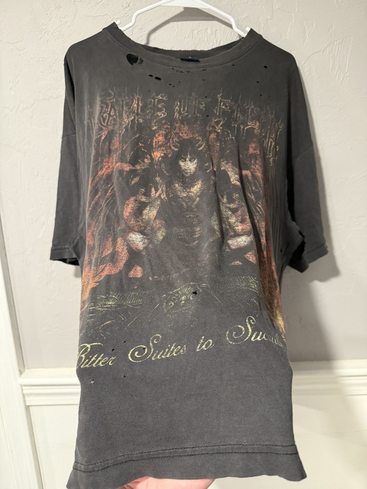 Vintage Thrashed Cradle of Filth Band Tee