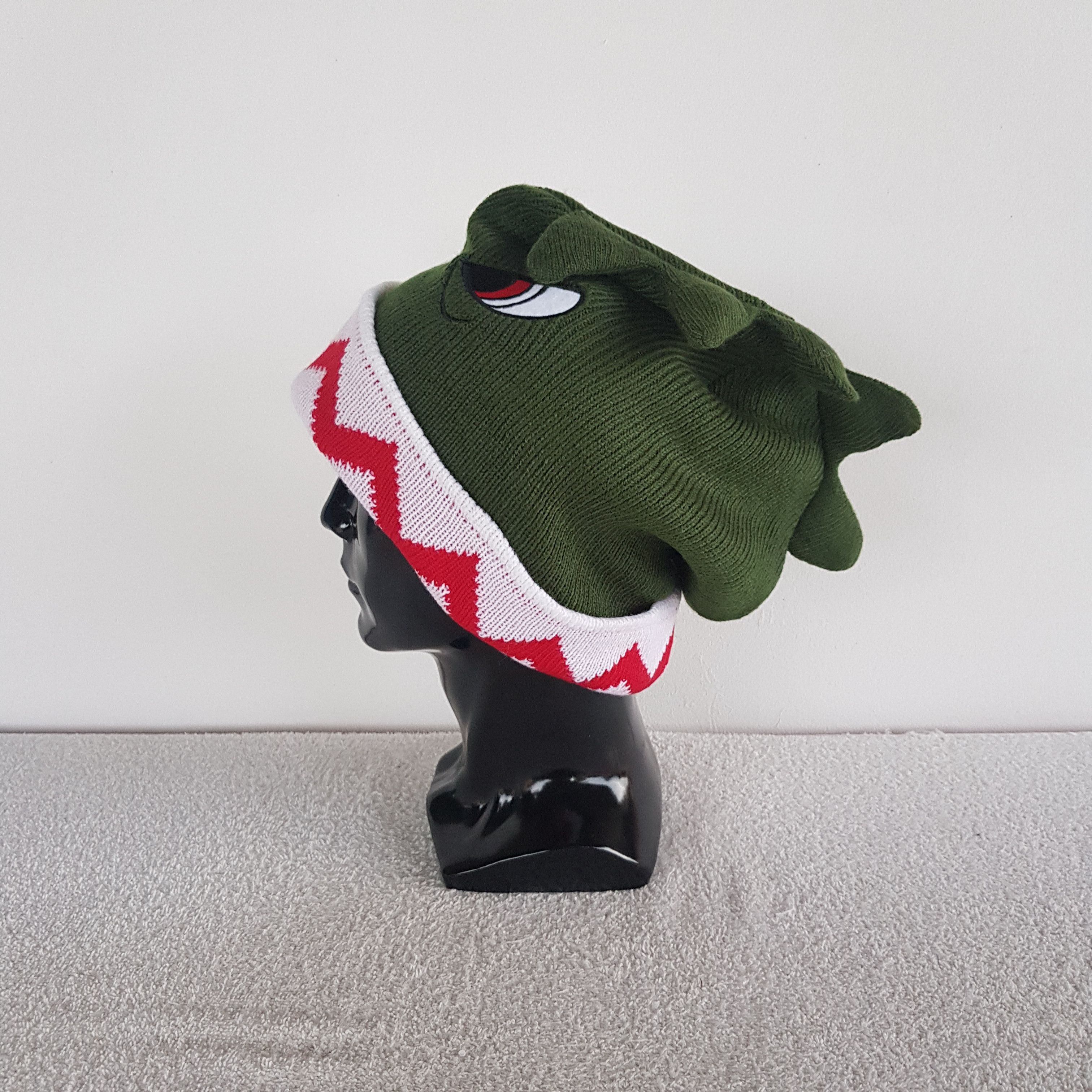 Universal Studios Vintage Jurasic Park Beanie Dinasour Funny Snow Caps Hat. Size ONE SIZE - 4 Thumbnail