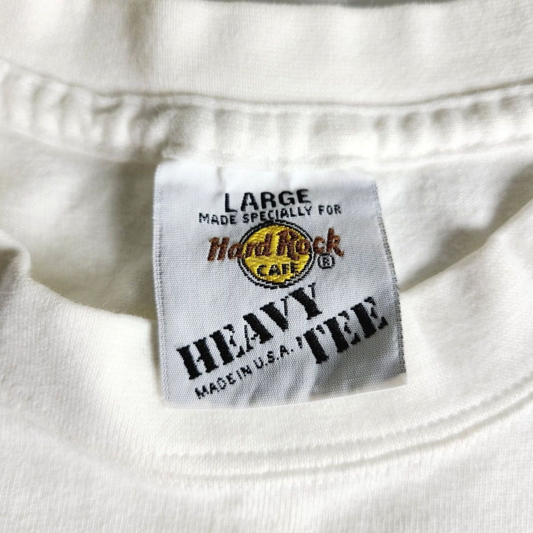 Hard Rock Cafe VINTAGE Hard Rock Cafe Shirt 90s Mens White Crew Neck Short Sleeve Cotton Logo San Antonio Texas L Large Heavyweight Shirt Size US L / EU 52-54 / 3 - 4 Thumbnail