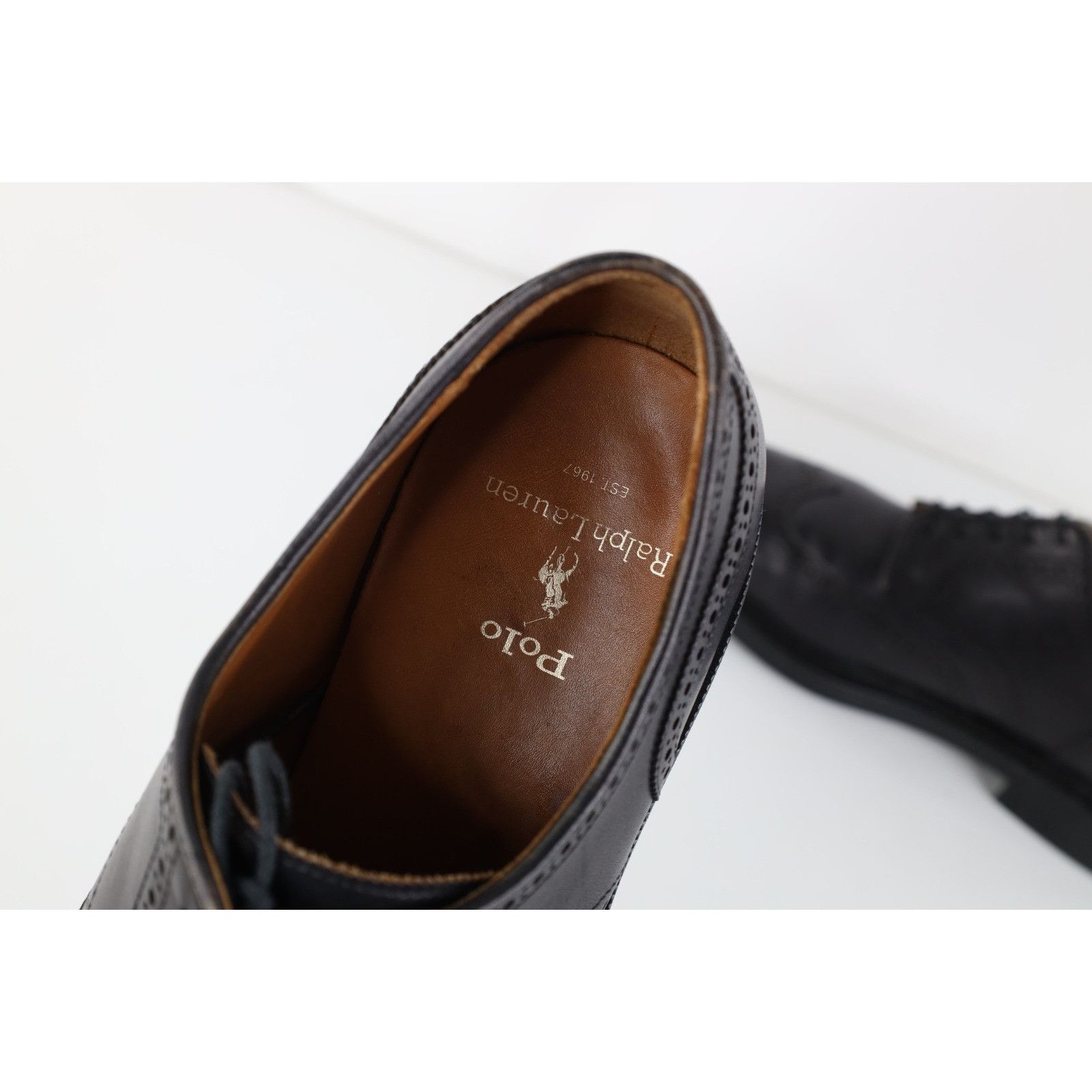 Ralph Lauren Vintage 90s Ralph Lauren Leather Oxford Wingtip Dress Shoes Size US 10 / EU 43 - 8 Thumbnail