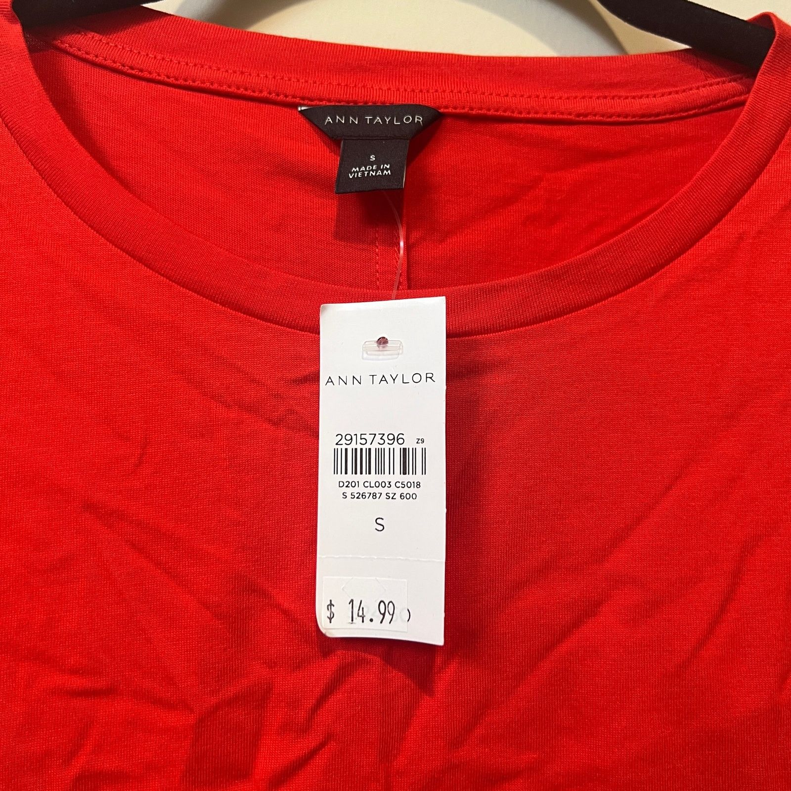 Ann Taylor NEW Ann Taylor Orange Short Sleeve Pima Cotton T-Shirt Top S Size S / US 4 / IT 40 - 8 Thumbnail
