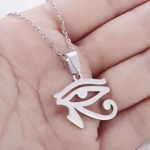 Jewelry Stainless Steel Eye of Horus Necklace Size ONE SIZE - 1 Thumbnail