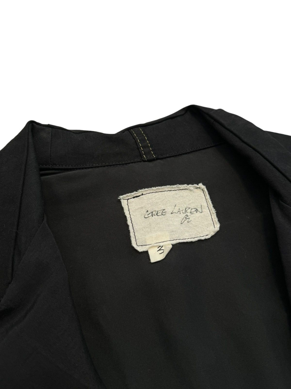 Greg Lauren Sz3 1/1 Black Workwear Tux Ollie Blazer Patchwork Jacket Size US L / EU 52-54 / 3 - 6 Thumbnail