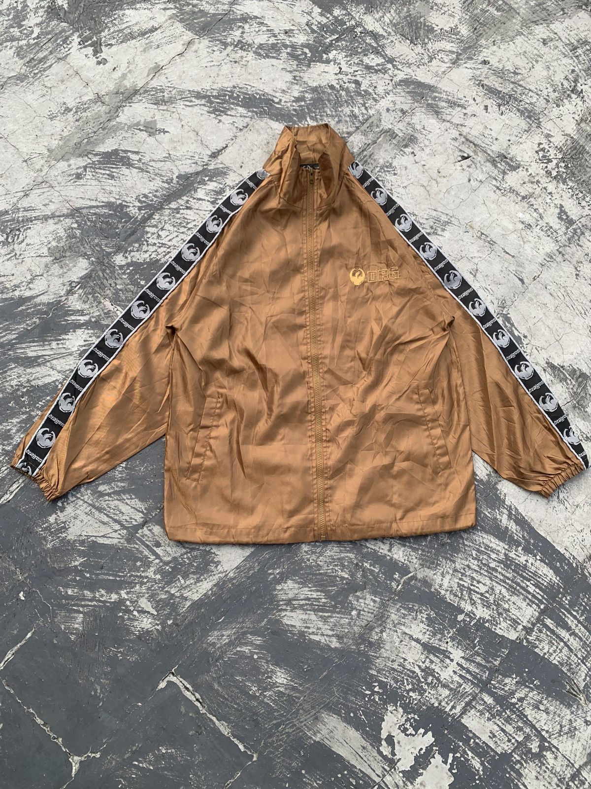 World Industries 2000’s Vintage Dragon Skateboard Gold Tractop Jacket Size US L / EU 52-54 / 3 - 1 Thumbnail