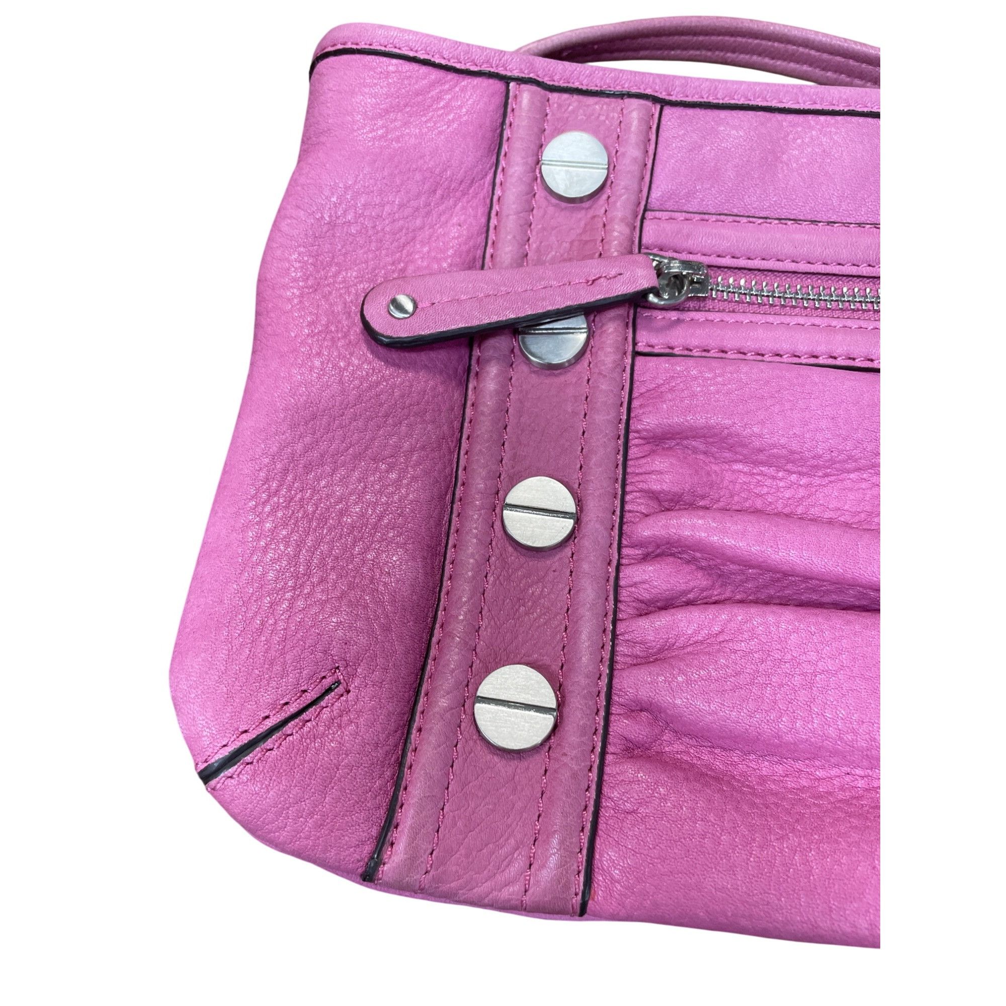 Other B. Makowsky Womans Pink Leather Crossbody Shoulderbag SKU 94 Size ONE SIZE - 4 Thumbnail