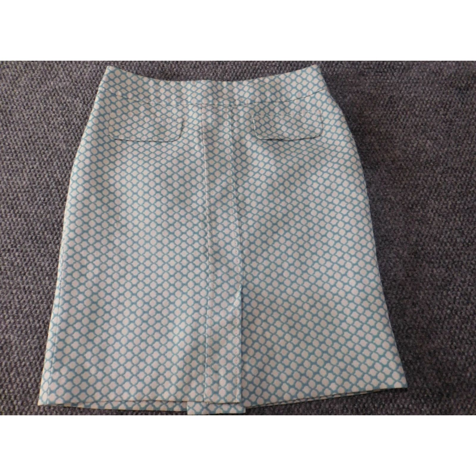 Ann Taylor Ann Taylor Skirt Womens 6P Petites Blue Plaid Zip A-line Knee Length Lined Slit Designer Womens Size 28" / US 6 / IT 42 - 3 Thumbnail