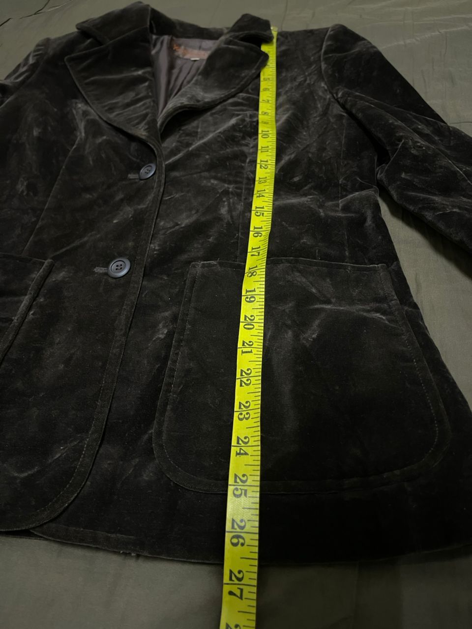 Vintage Vintage Yves Saint Laurent Dark Brown Velvet Blazaers Size US S / EU 44-46 / 1 - 12 Thumbnail