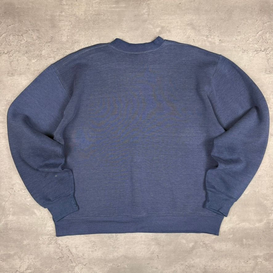 Russell Athletic × Vintage Vintage Russell Athletic Distressed Blue Crewneck Sweatshirt Size US L / EU 52-54 / 3 - 5 Thumbnail